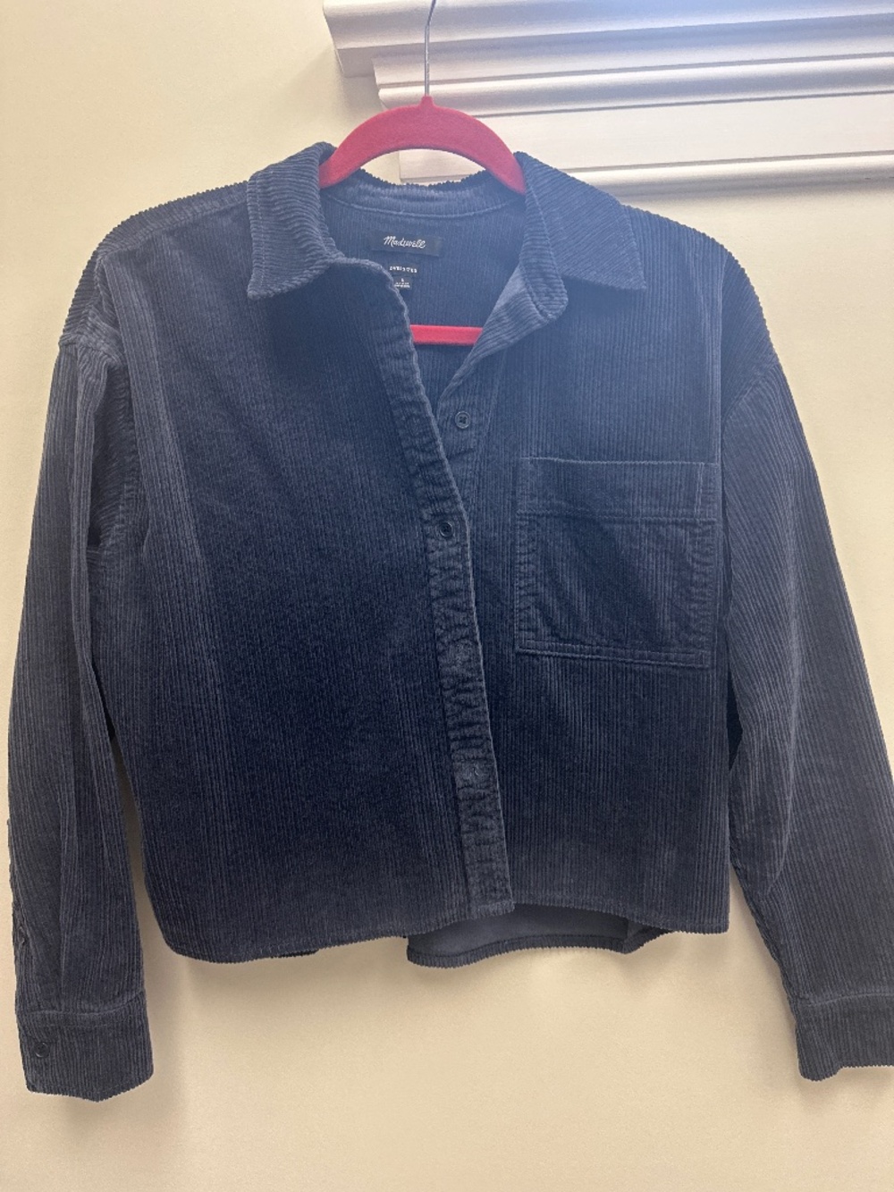 Madewell Cropped corduroy top